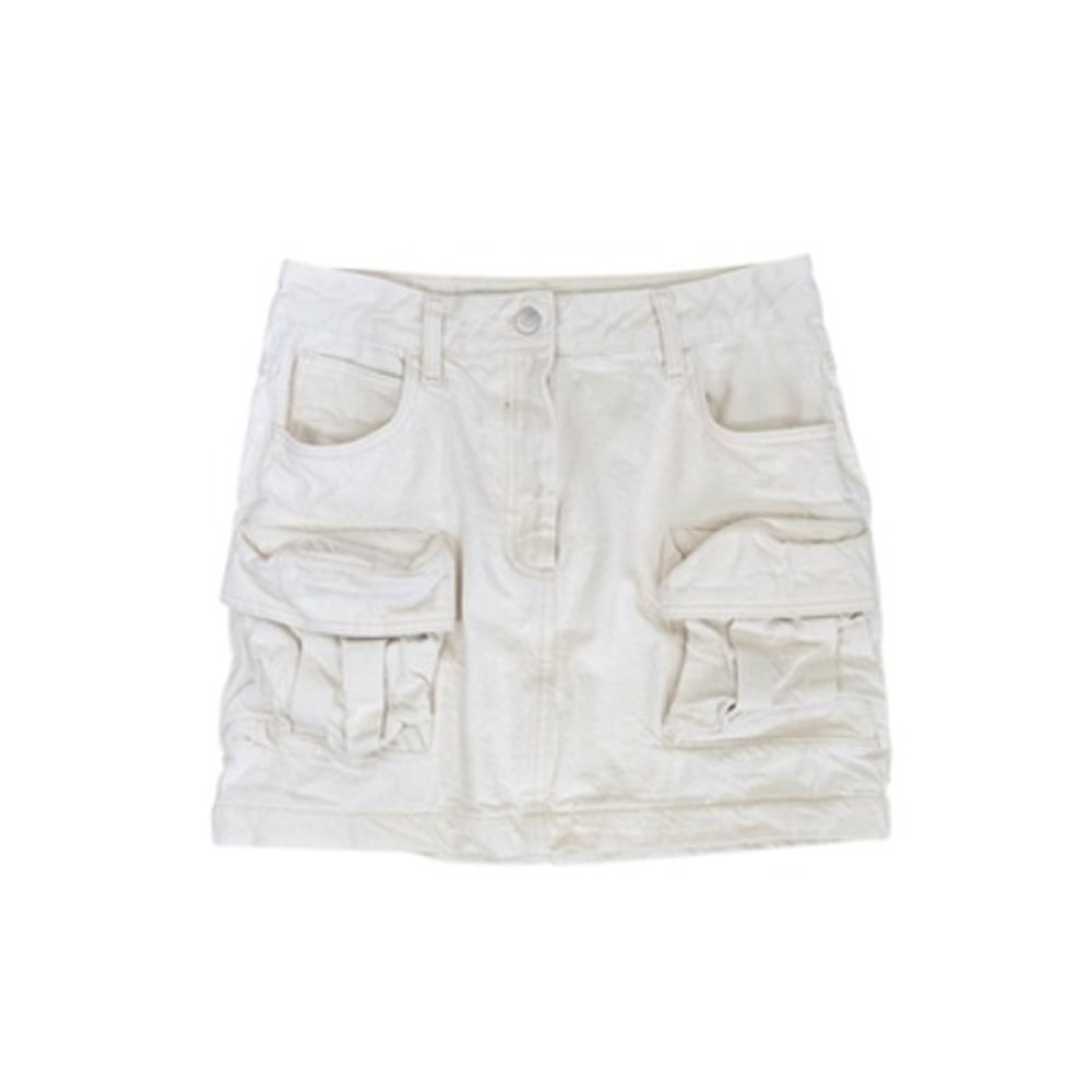 NWT Pilcro Cargo‎ Skirt Womens 6 White Utility Mini Pockets Casual Summer New